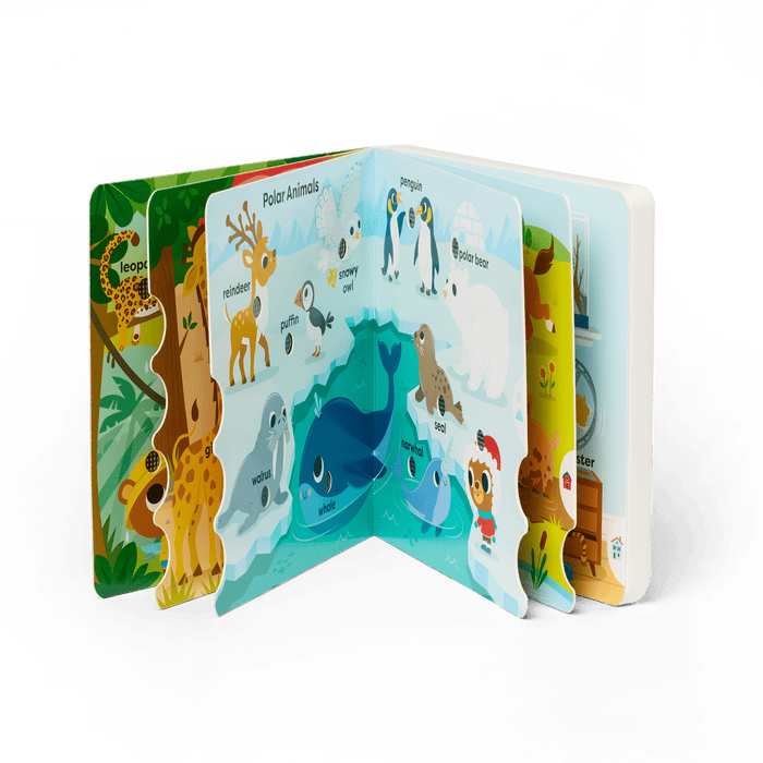 Interactive audio board book for babies and toddlers