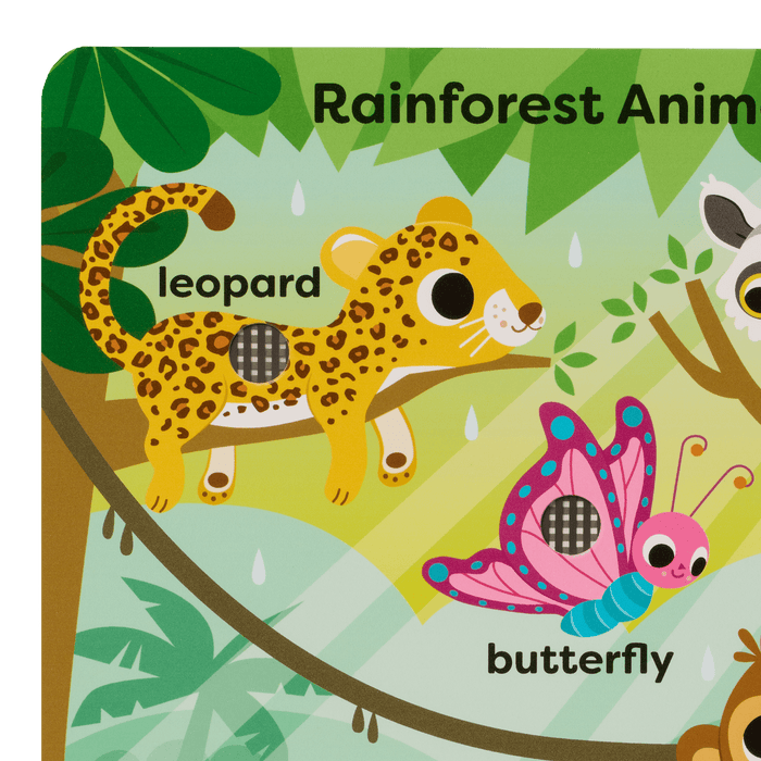Interactive audio board book for babies and toddlers