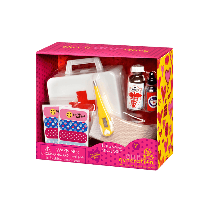 18-inch doll using first aid playset