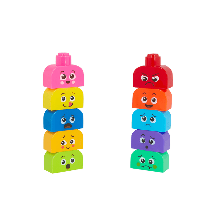 Colorful building block playset.