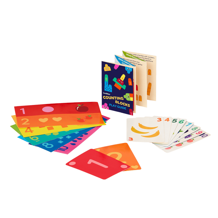 Colorful building block playset.