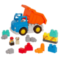 Locbloc dump truck toy with building blocks for toddlers