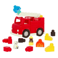 Locbloc fire truck toy with building blocks for toddlers