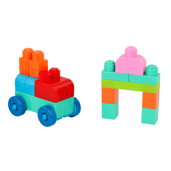 Locbloc red builder's wagon with building blocks