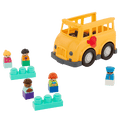 Locbloc school bus truck with building blocks for toddlers