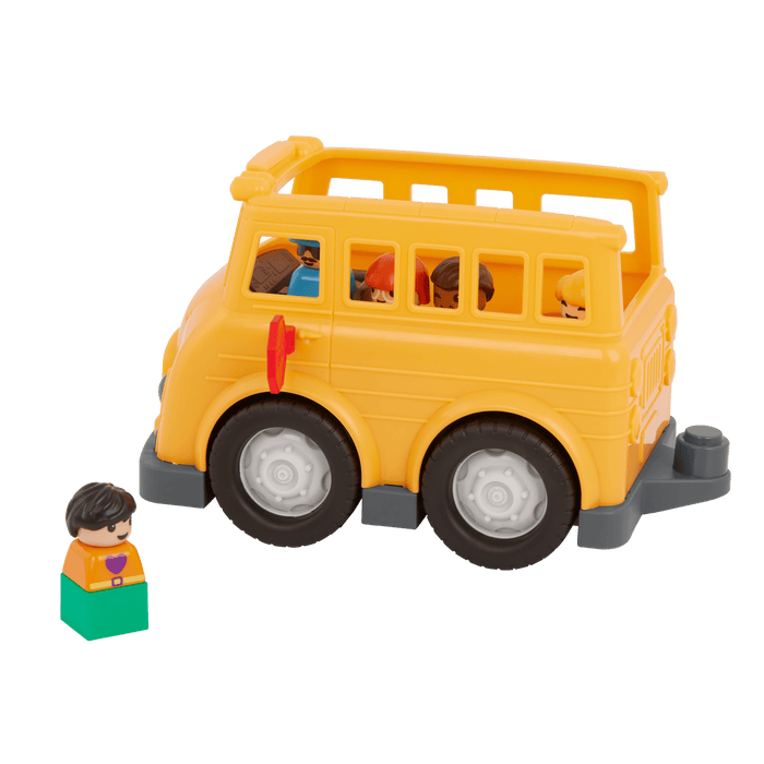 Locbloc school bus truck with building blocks for toddlers