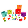 Locking activity cube shape sorter
