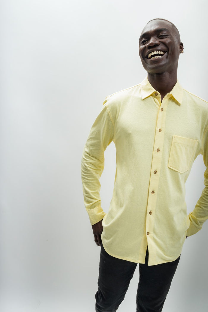Logan | Men's Anti-Stain Linen Cotton Long Sleeve Button-Up Shirt