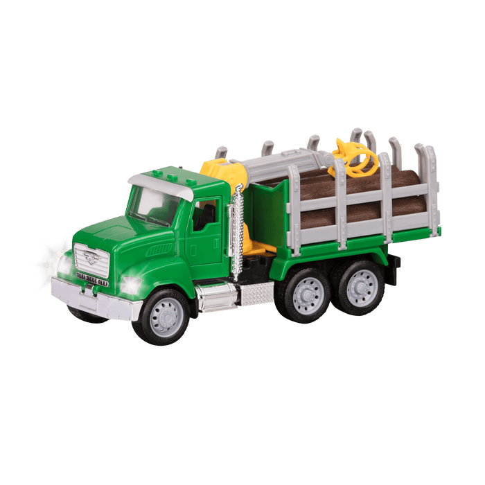 Green toy logging truck