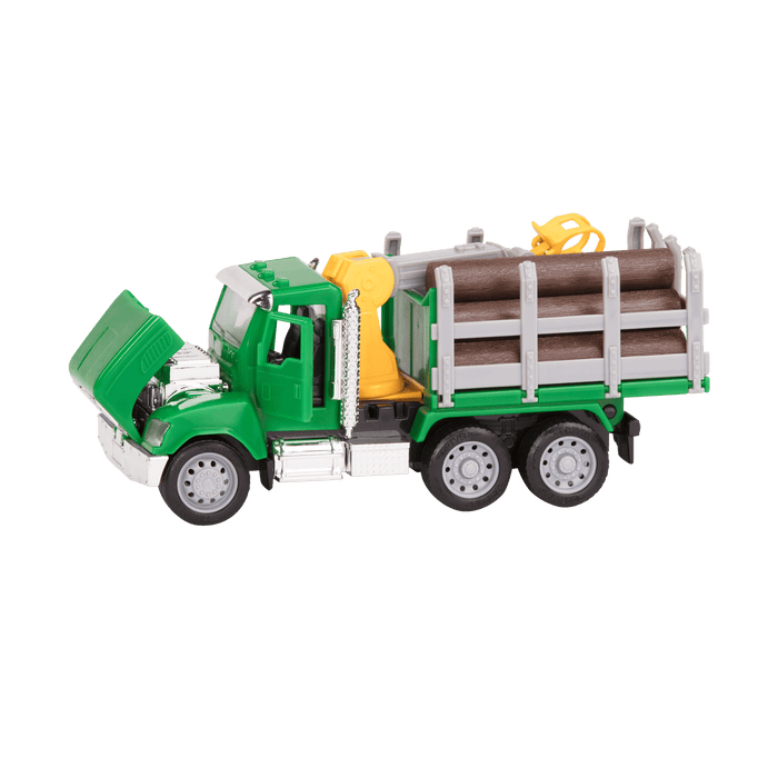 Green toy logging truck