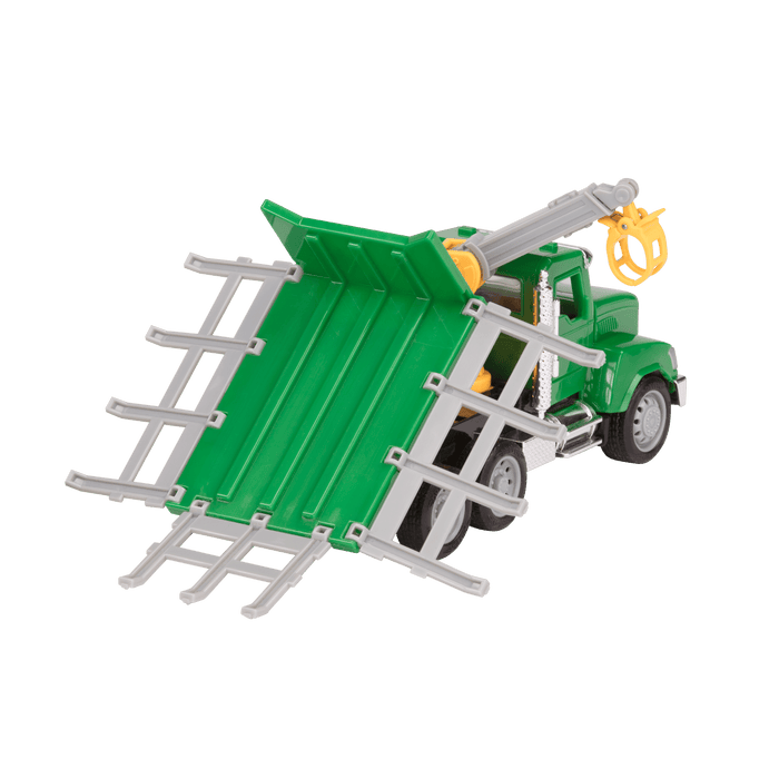 Green toy logging truck