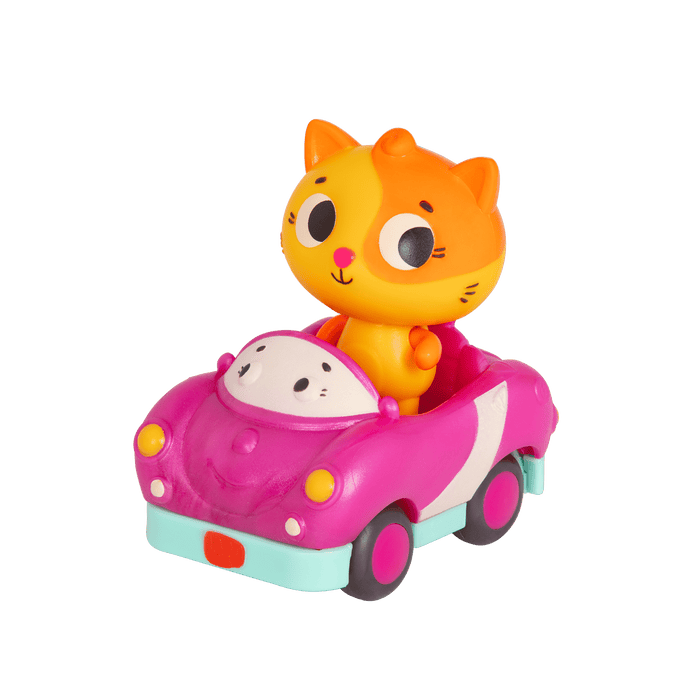 Light-up toy cat and car