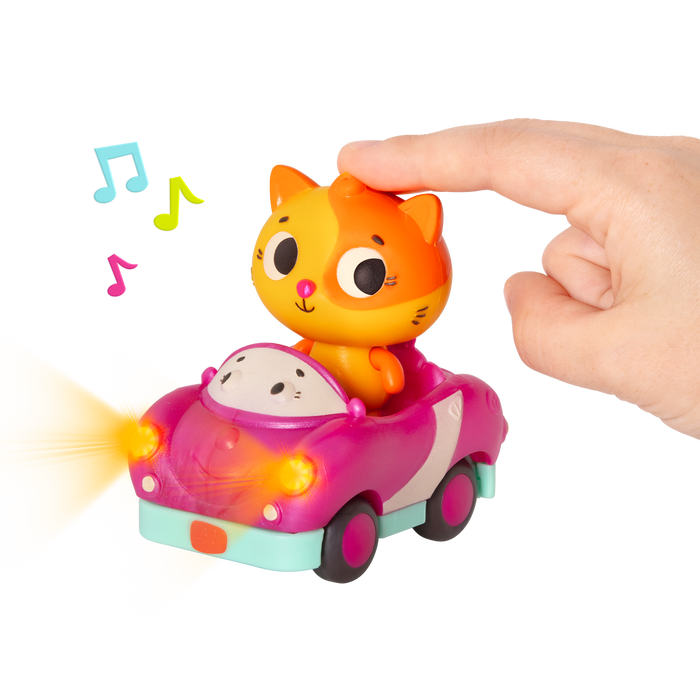 Light-up toy cat and car