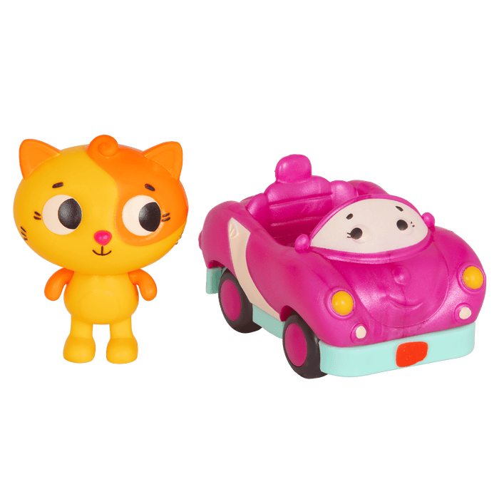 Light-up toy cat and car