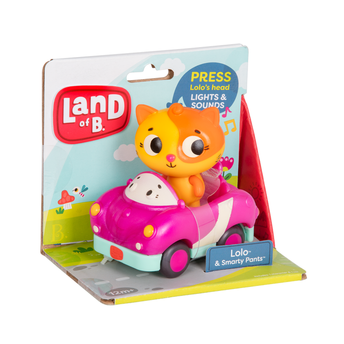 Light-up toy cat and car