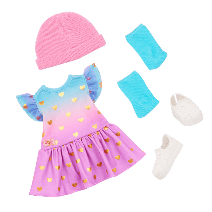 Our Generation Lovely Hearts Dress Outfit for 18-inch Dolls
