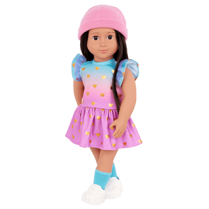 Our Generation Lovely Hearts Dress Outfit for 18-inch Dolls
