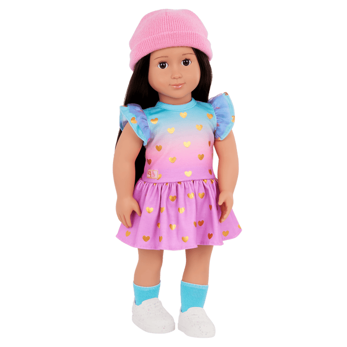 Our Generation Lovely Hearts Dress Outfit for 18-inch Dolls