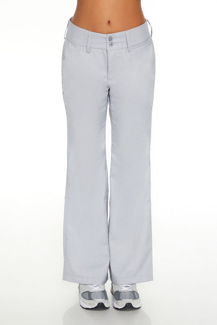 Low-Rise Straight Trouser Pants