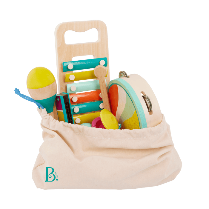 Wooden instruments pack for kids toddlers xylophone percussion