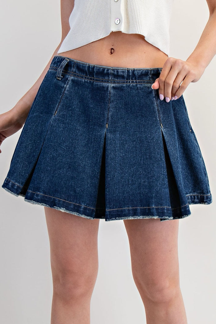 Make You Mine Denim Mini Skirt