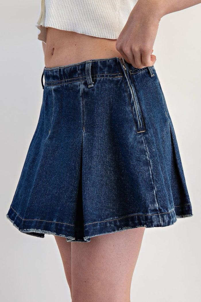 Make You Mine Denim Mini Skirt