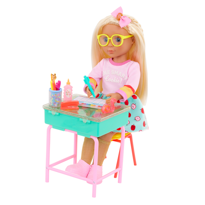 Mallory & School Desk Playset - Glitter Girls