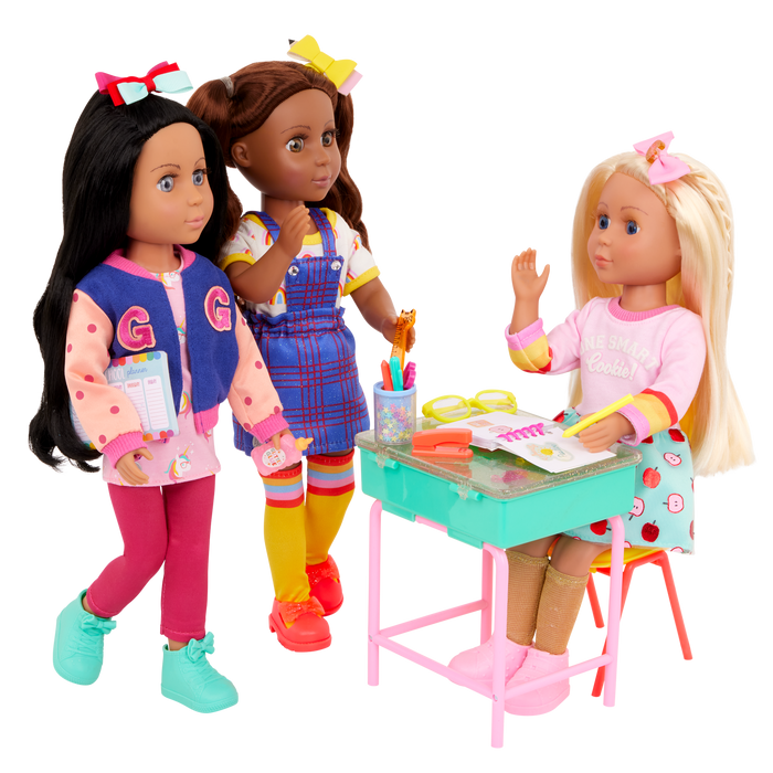 Mallory & School Desk Playset - Glitter Girls