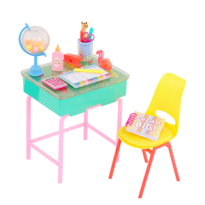 Mallory & School Desk Playset - Glitter Girls