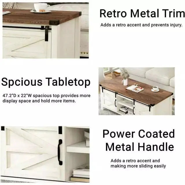 Marc Modern Farmhouse Coffee Table With Storage Canva Home