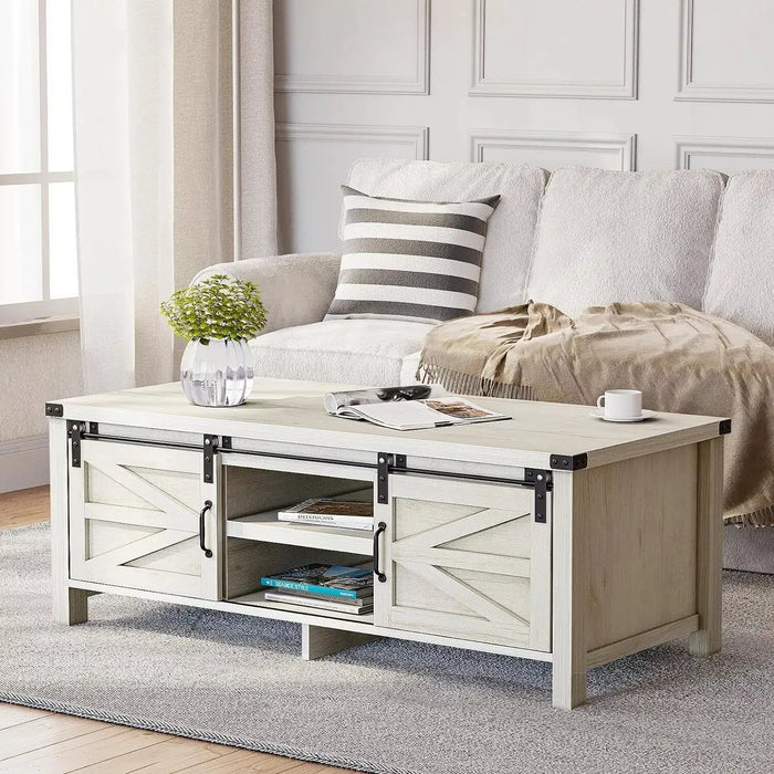 Marc Modern Farmhouse Coffee Table With Storage Canva Home
