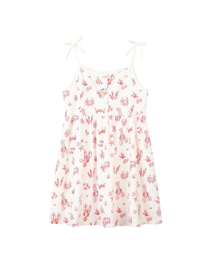 MARINA DRESS - Red Nautical Scene