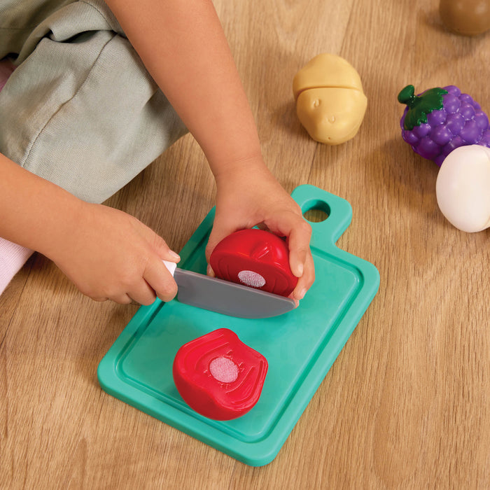 Tote Bag & 16 Toy Fruits & Vegetables