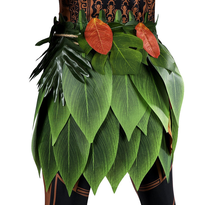 Maui Costume - Moana 2 Jumpsuit with Tattoo - Adult Party Bodysuit