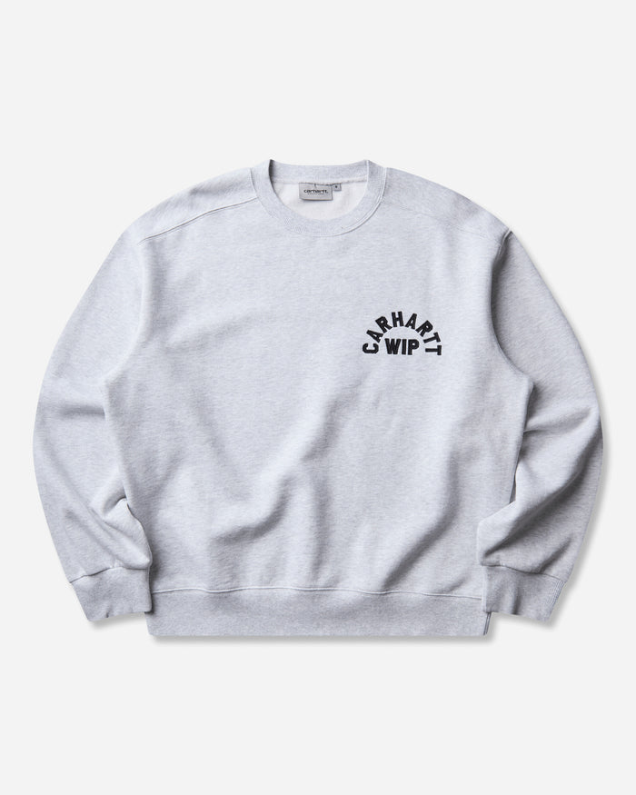 Carhartt WIP Arch Script Sweat Ash Heather/Dark Navy Sweatshirts Crewneck I037266 11T06