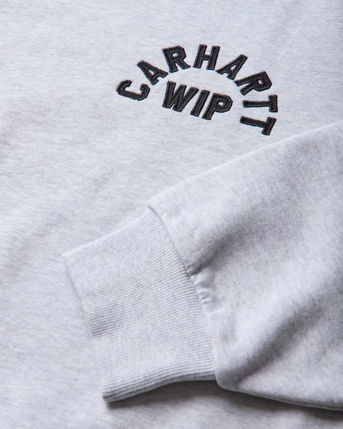 Carhartt WIP Arch Script Sweat Ash Heather/Dark Navy Sweatshirts Crewneck I037266 11T06