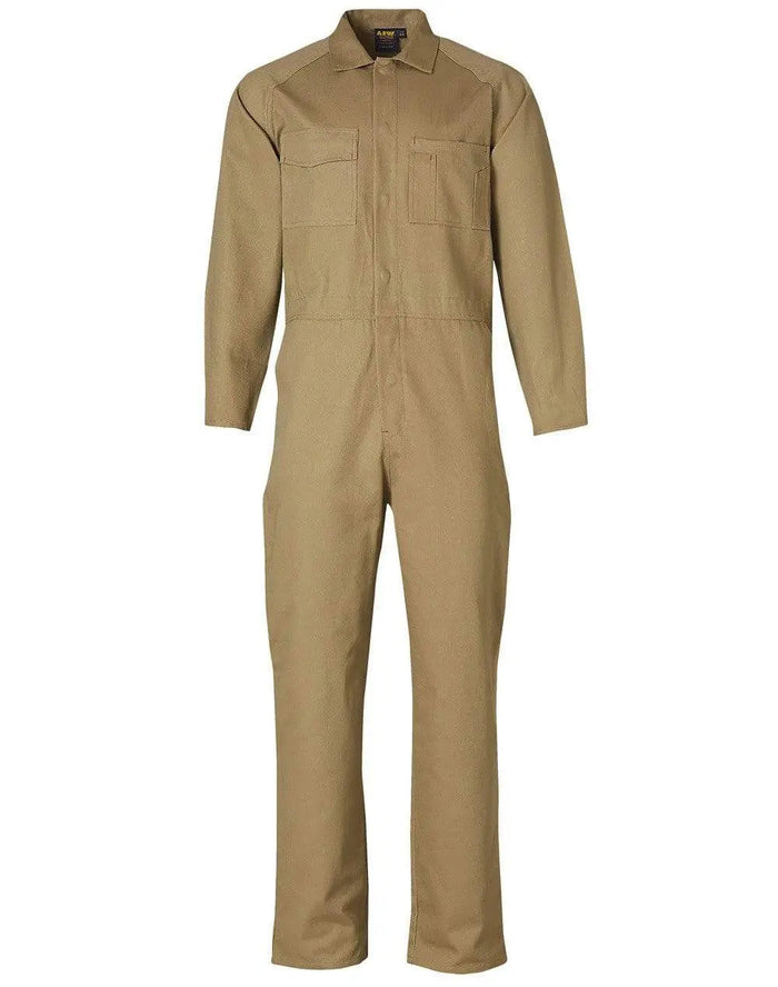 Men's Coverall Stout Size WA08 Work Wear Australian Industrial Wear Khaki 87S