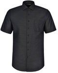 Mens Dot Jacquard Stretch Short Sleeve Ascot Shirt M7400S Metro Workwear.
