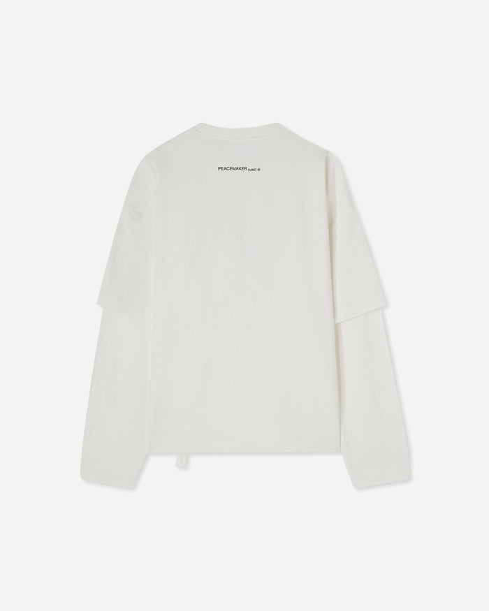 OAMC Peacemaker Peacemaker Leaf Double Layer Boxy Tshirt Snow White T-Shirts Top PCM1OT05QJE003002 WHT