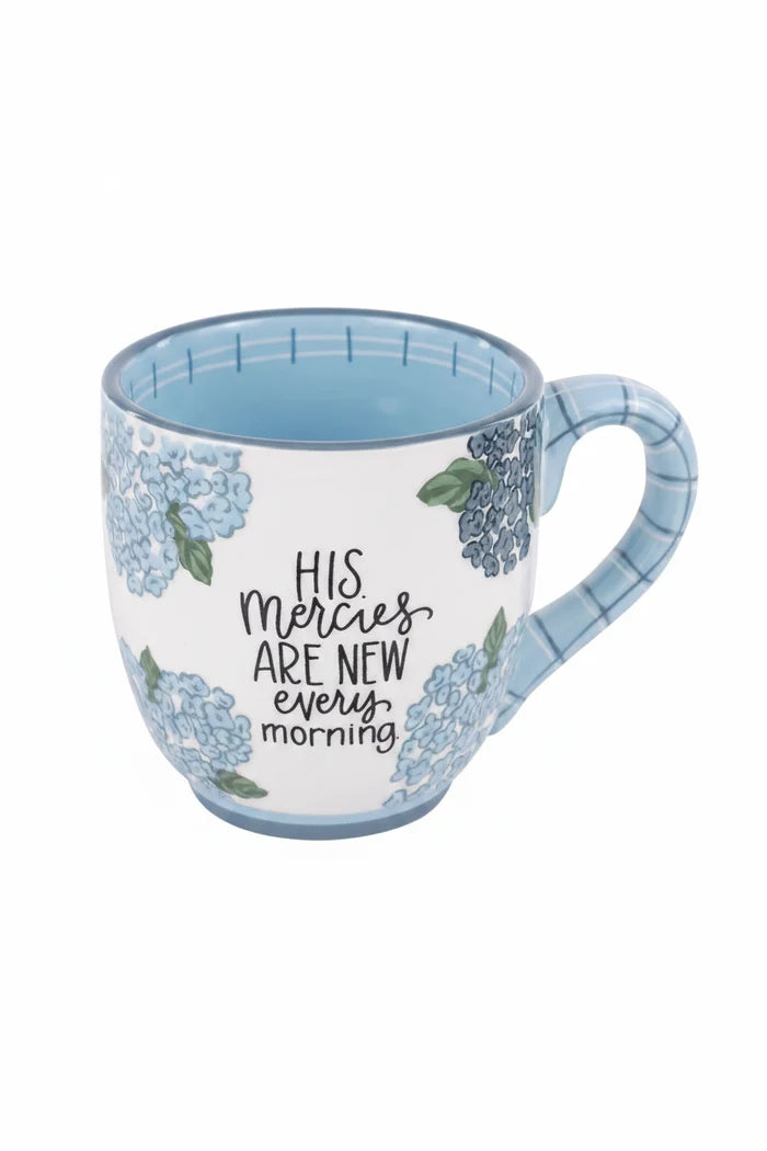 Mercies Are New Hydrangea Mug