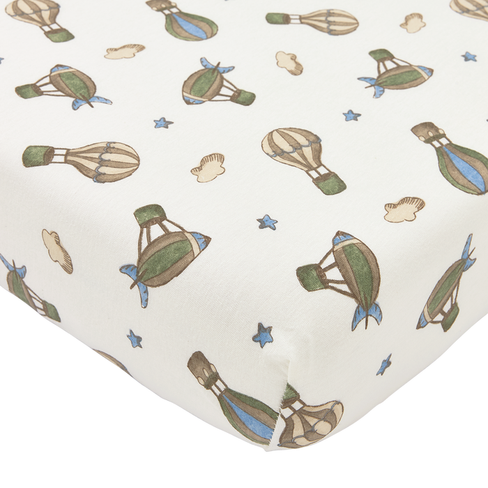 Meyco - Fitted Jersey Sheet - Air Balloons - Mabel & Fox