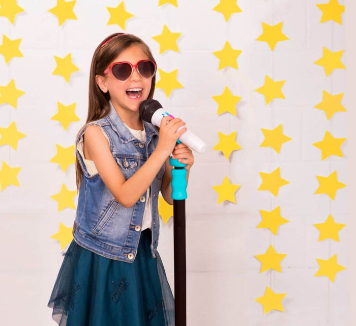 Toy microphone and stand