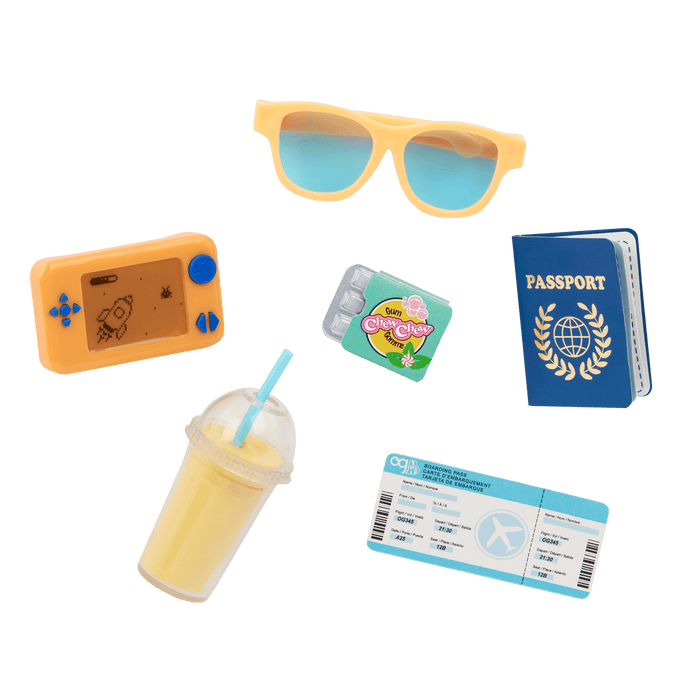Our Generation 18-inch Doll Milo and travelling accessories