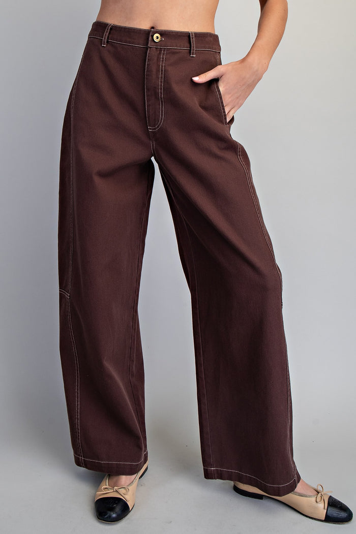 Mineral Washed Barrel Pants