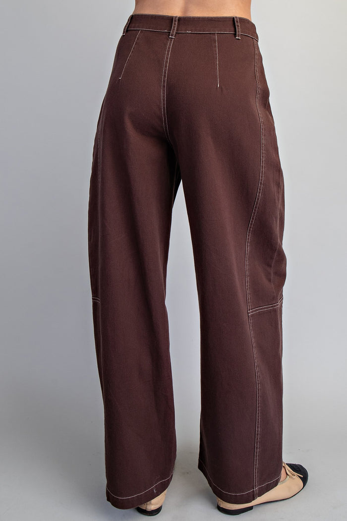 Mineral Washed Barrel Pants
