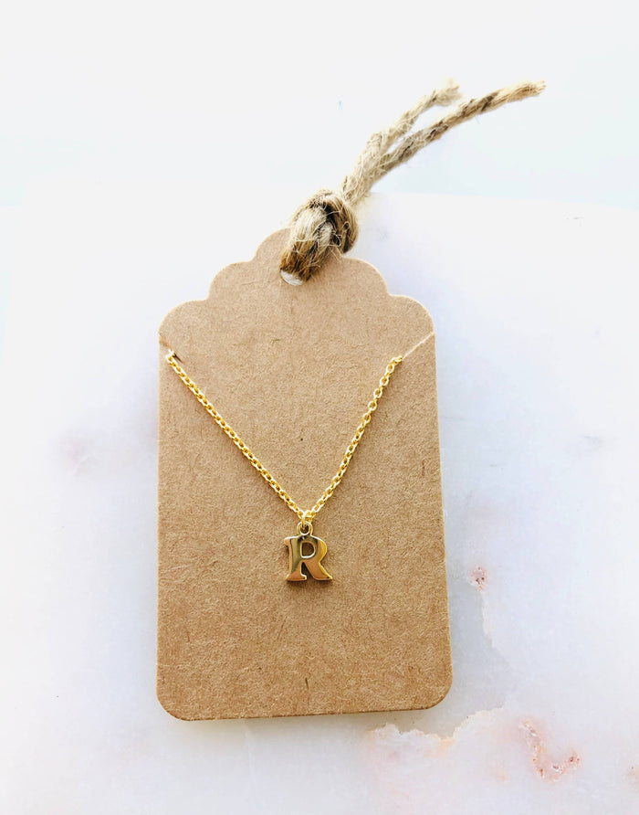 Mini Initial Necklaces, Assorted