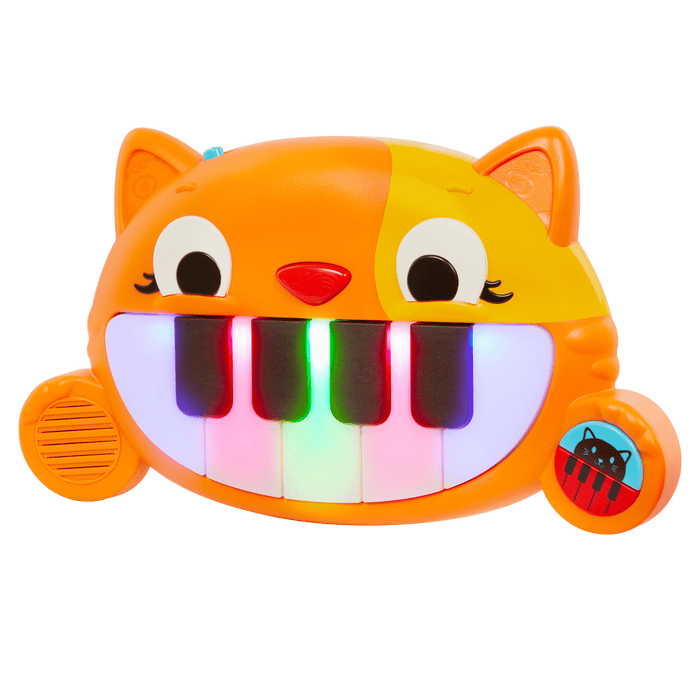 Mini cat keyboard lighting up.