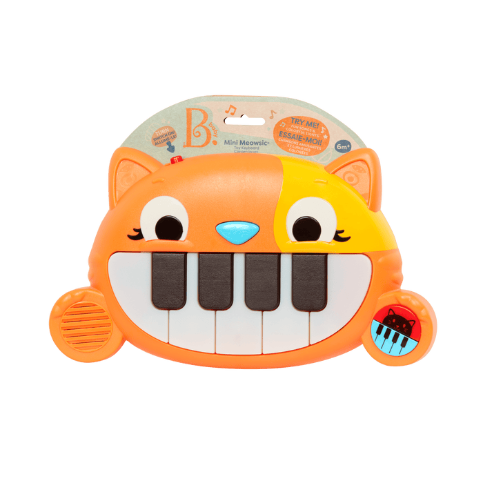 Mini cat keyboard lighting up.
