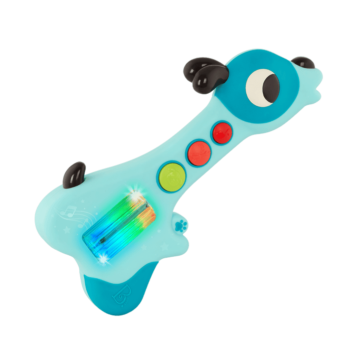 Toy dog guitar.