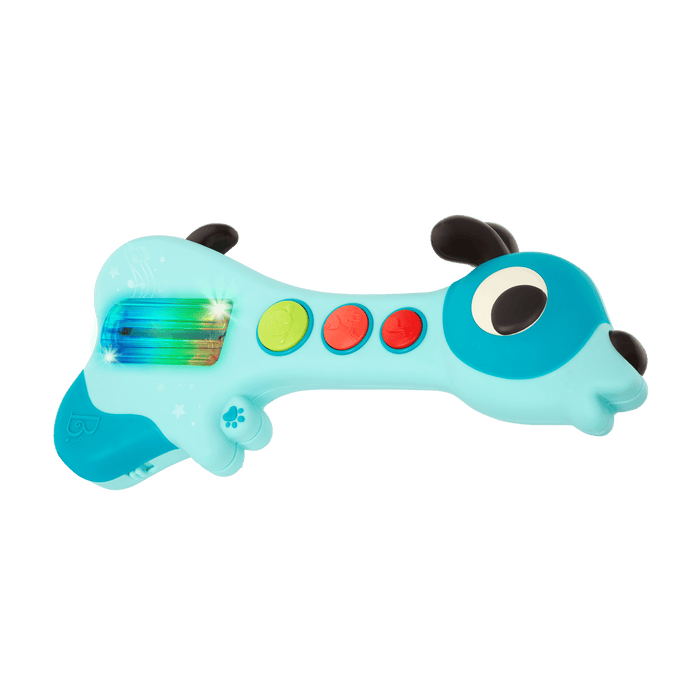 Toy dog guitar.
